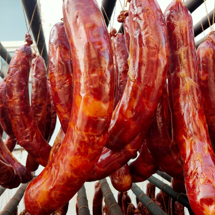 伊卡孜新疆伊犁哈萨克果木熏制美味 生熏马肉熏马肠 1000g/袋