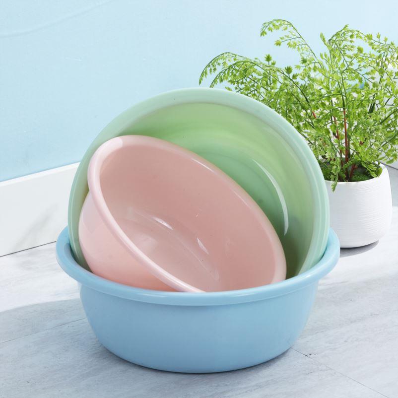 Circular plastic washbasin household laundry basin foot