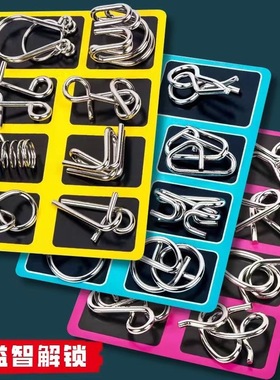 Intelligence unbuttoned memory iron ring puzzle pick up lock