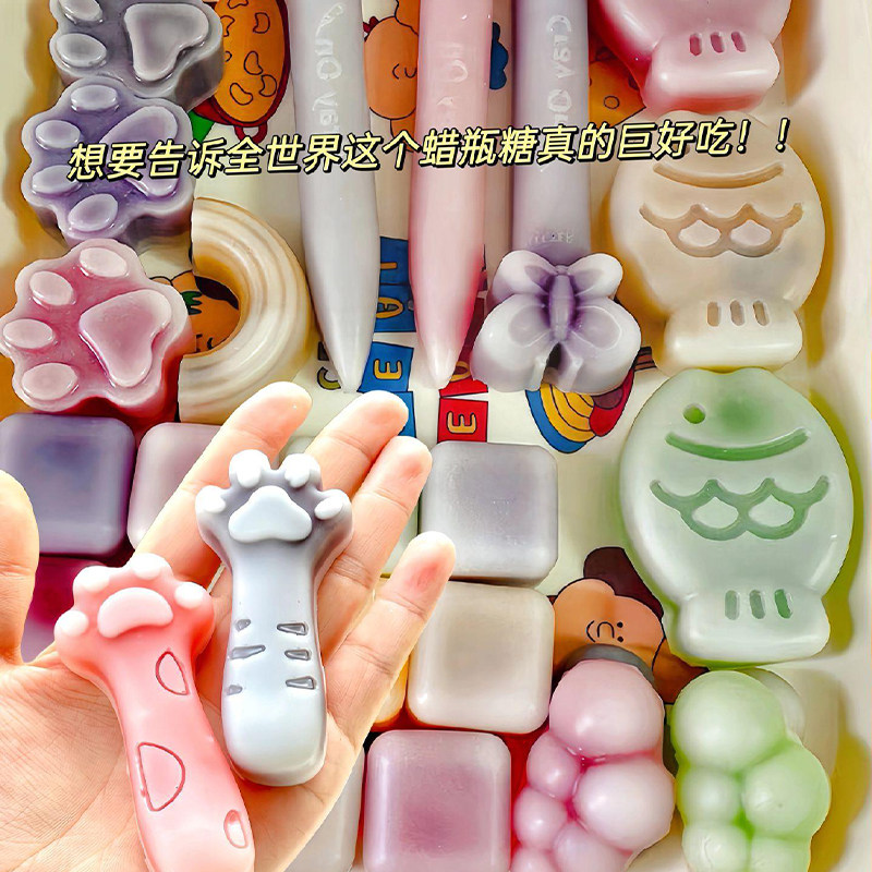 蜡瓶糖可食用儿童正品腊瓶塘蜡笔糖蜡瓶塘辣平糖辣瓶糖网红的零食