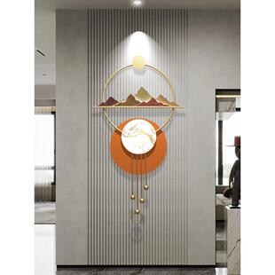 创意玄关铁艺挂件餐厅木格栅墙面装饰轻奢客厅电视沙发背景墙挂饰