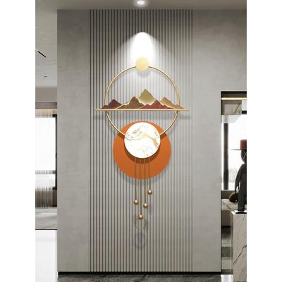 创意玄关铁艺挂件餐厅木格栅墙面装饰轻奢客厅电视沙发背景墙挂饰