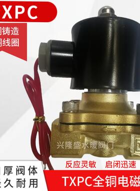 天鑫TXPC全铜电磁阀水阀2W160-15 /200-20/2W250-25/400-40/4 6分