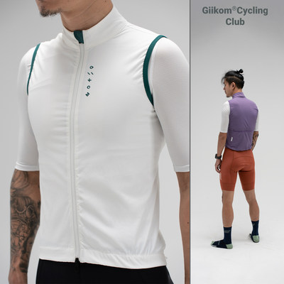 GIIKOM后背口袋双开拉链骑行马甲