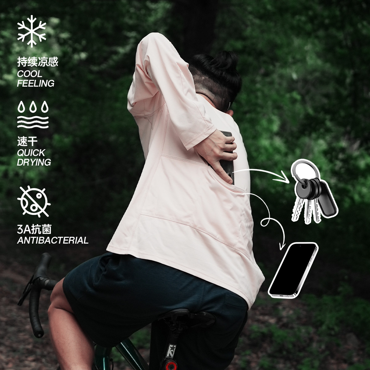 GIIKOM3口袋T恤骑行服