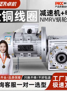 NMRV蜗轮蜗杆减速带电机涡轮减速器涡轮蜗杆减速机电机一体变速箱