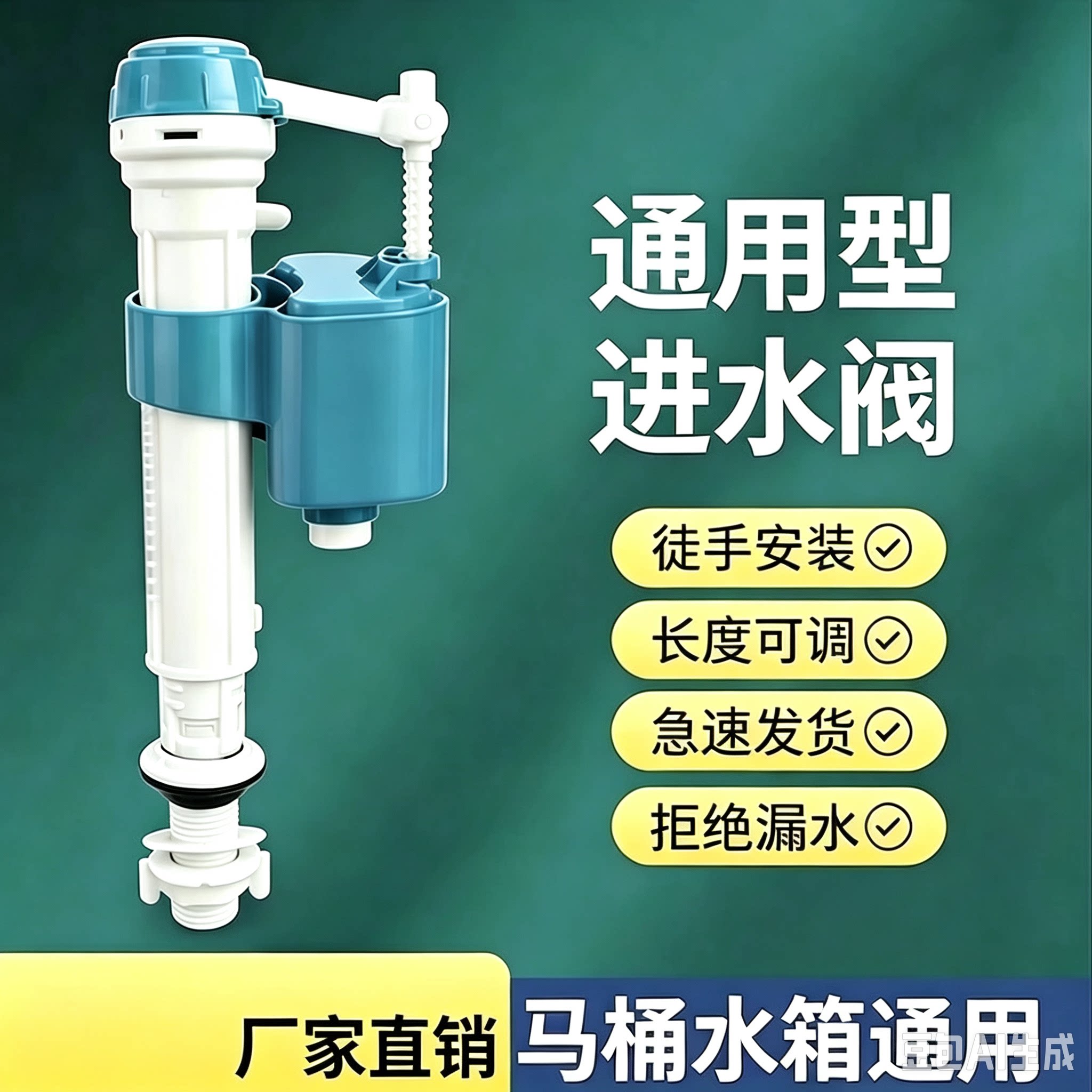 【下单立减50】马桶蹲便水箱通用高压进水阀水箱配件马桶坏了