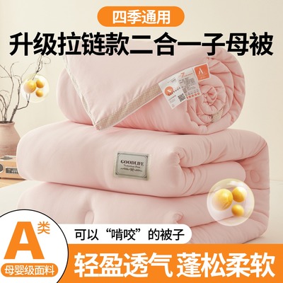 A类立体边抗菌大豆纤维被二合一