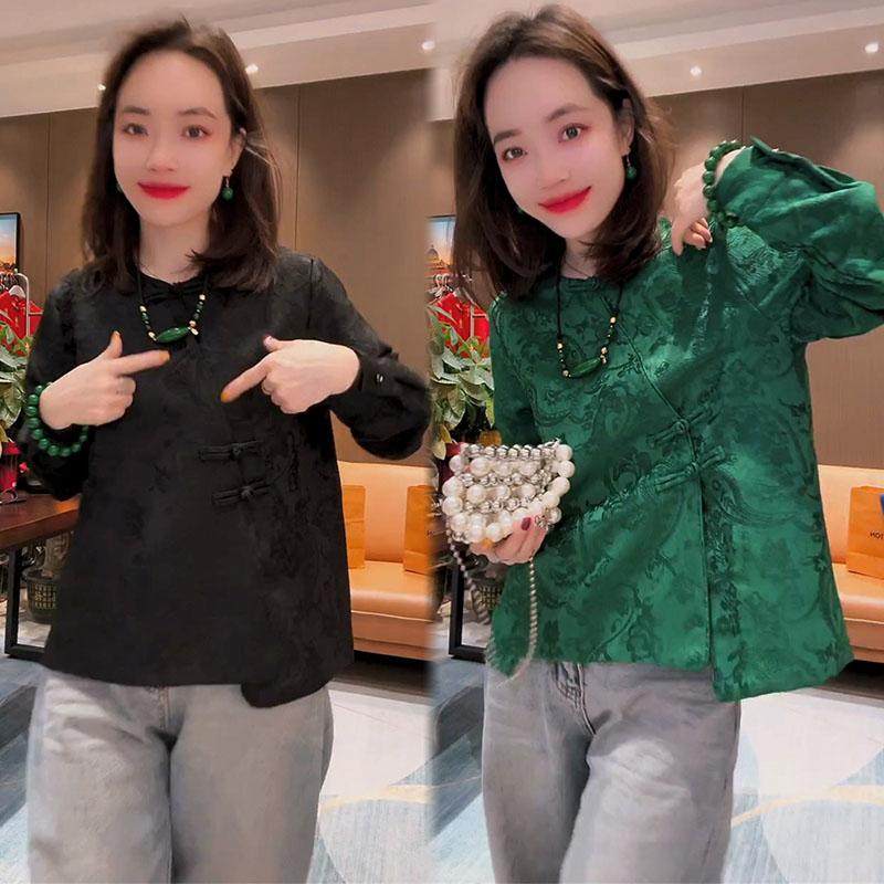 欧货气质新中式国风衬衫女25春季洋气显瘦设计感复古盘扣长袖上衣,女装/女士精品,衬衫,淘宝优惠券,粉丝福利购,淘宝优惠卷