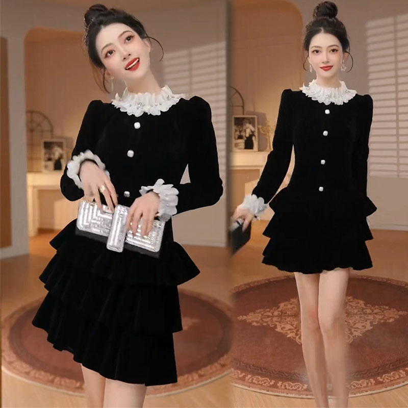 千金风设计感连衣裙女2025春季潮