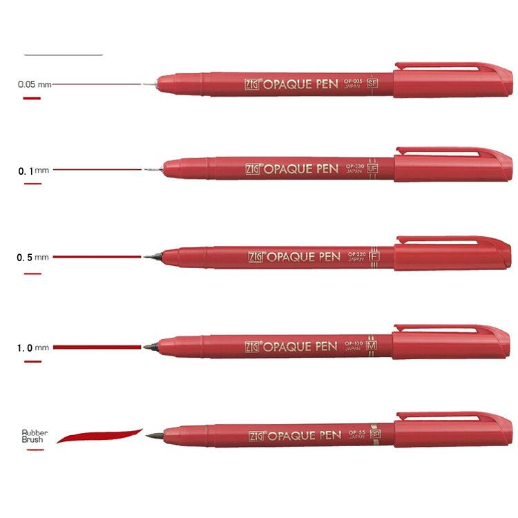 原装进口PCB菲林笔 日本ZIG菲林笔红色黑色修补笔/遮光笔/记号笔.