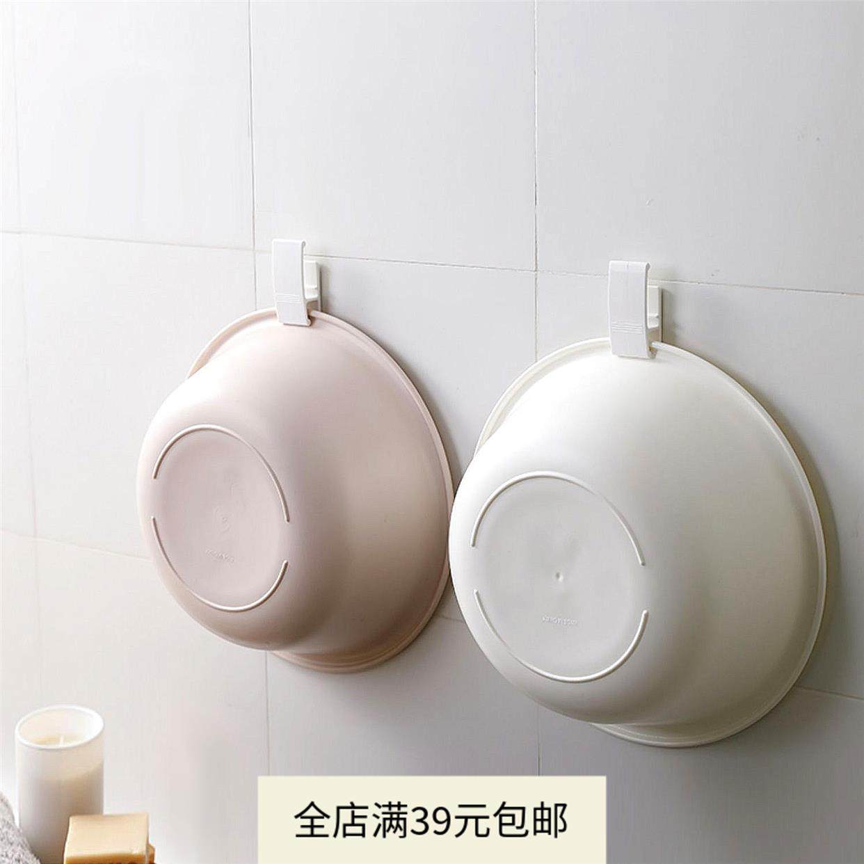 浴室多功能盆挂钩创意洗澡盆洗脸盆墙壁挂架厨房粘贴式洗菜蓝收纳,鲜花速递/花卉仿真/绿植园艺,洒水/浇水壶,淘宝优惠券,粉丝福利购,淘宝优惠卷