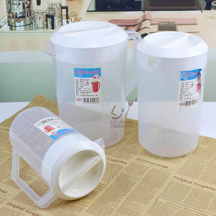 台湾冷水壶 量杯 5000CC量水杯 带刻度 带盖 刻度量杯 5升 奶茶壶
