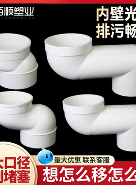 。PVC110马桶移位器不挖地平移坐便免挖坑下水管扁管50专用75排水