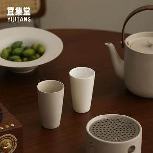 宜集堂INS中古茶杯陶瓷茶具高级感闻香杯咖啡品茗杯精致复古家用