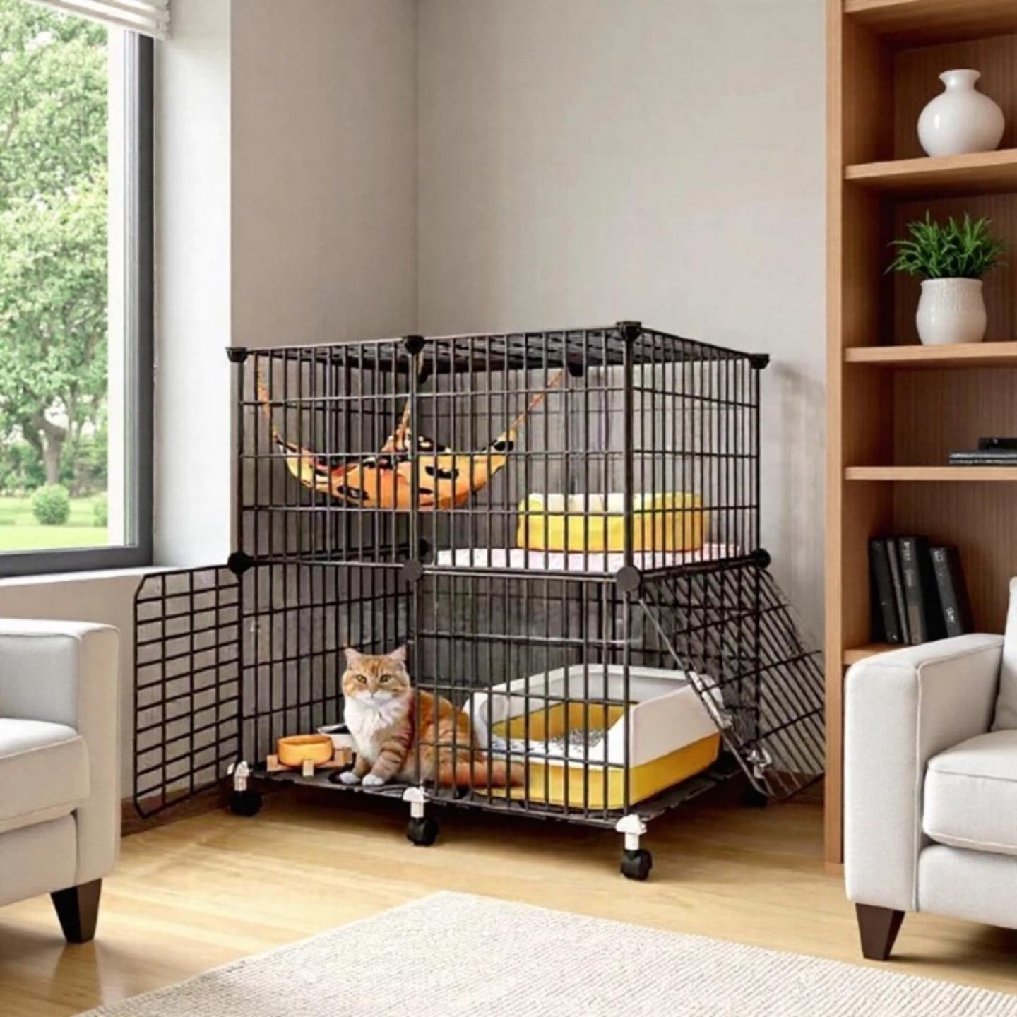 猫笼子家用超大自由空间DIY组装