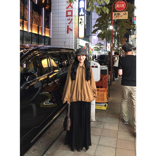 新款 DaqianwithU 秋葉垂感蝙蝠袖 斗篷夾克女2025秋季 顯瘦外套薄款