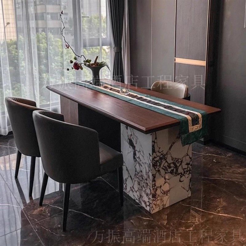 酒店电动餐桌大圆桌新中式酒店x实木大圆桌饭店电动餐桌椅小红书A