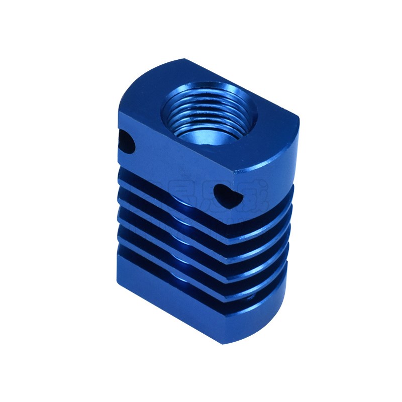 3D印表机 配件 挤出机 MK10 E3DV6 散热铝块 散热片 散热器蓝色