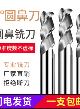 进口铝用圆鼻刀钨钢硬质合金r角牛鼻3刃铣刀10R1 12R1 16R2 20R3