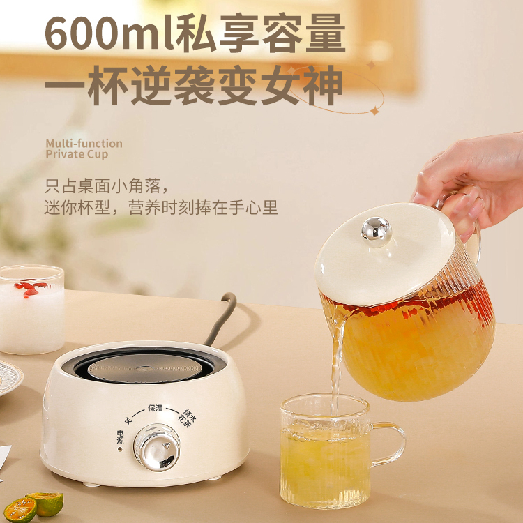mini一人全自动炖煮一体多功能养生壶煮茶器烧水壶小型养生电热