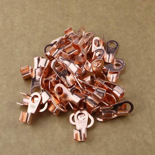 开口鼻OT-80A 铜鼻子 铜接头线耳 铜接线端子 国标A级厚款50祇装