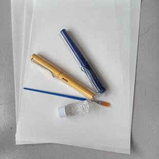 两支笔 葫芦烙画烫画转印贴纸 八张转印纸 1瓶十毫升转印油