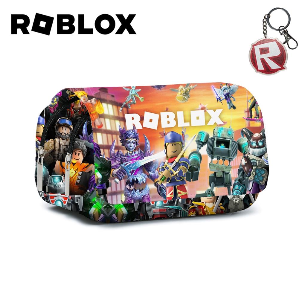 新款ROBLOX笔袋双层大容量学生文具袋铅笔袋罗布乐思周边送挂件