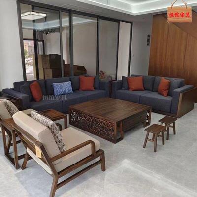 君和宋檀风家俱黑檀沙发爱里古夷苏木新中式客厅全套实木茶几厂家
