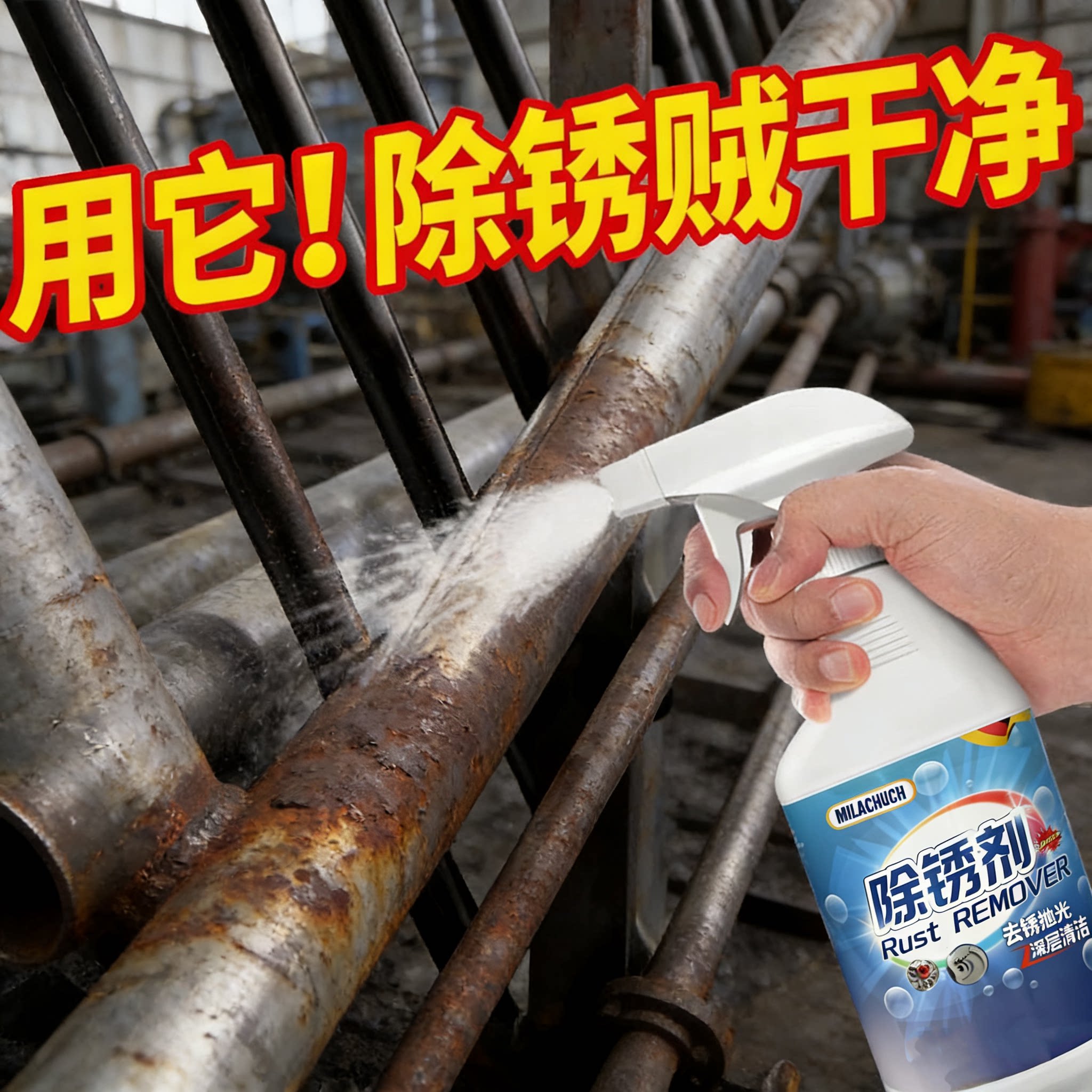 德国除锈剂金属快速清洗润滑油强力去铁锈防门响锁窗合页螺丝松动