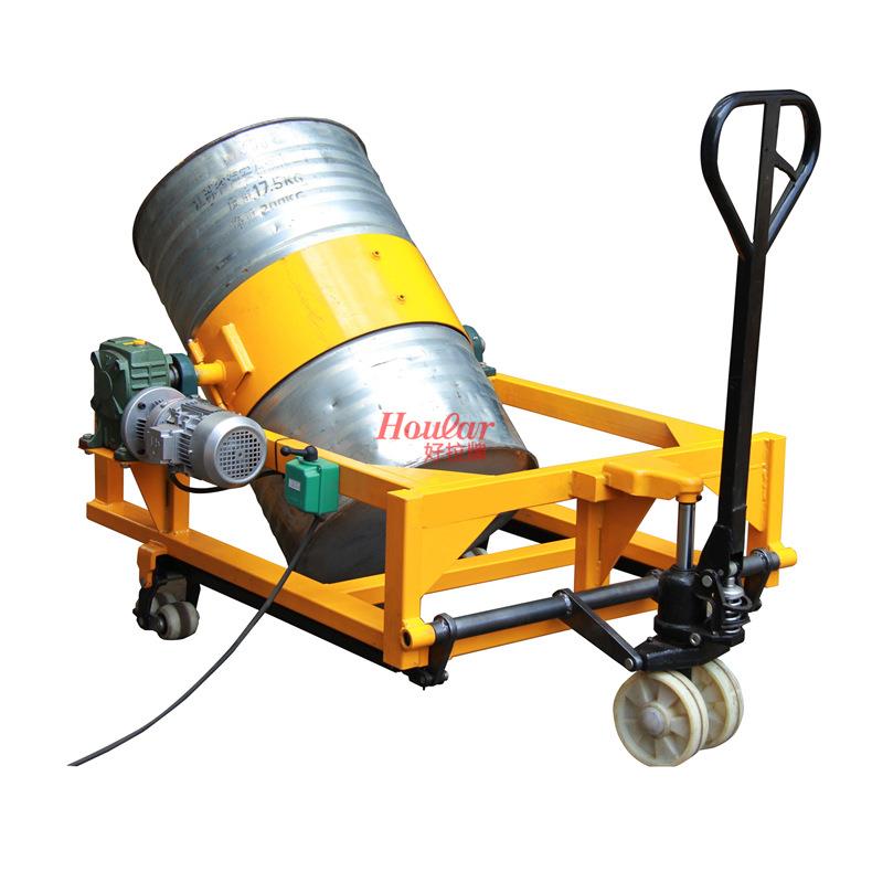 电动油桶搅拌器翻转车hoular好拉牌TY400AB钢制油桶混料机搬运车