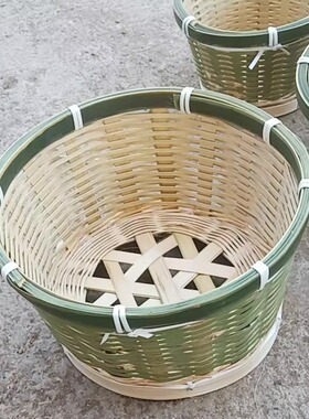 竹制品竹编筐水果篮馒头筐收纳篮