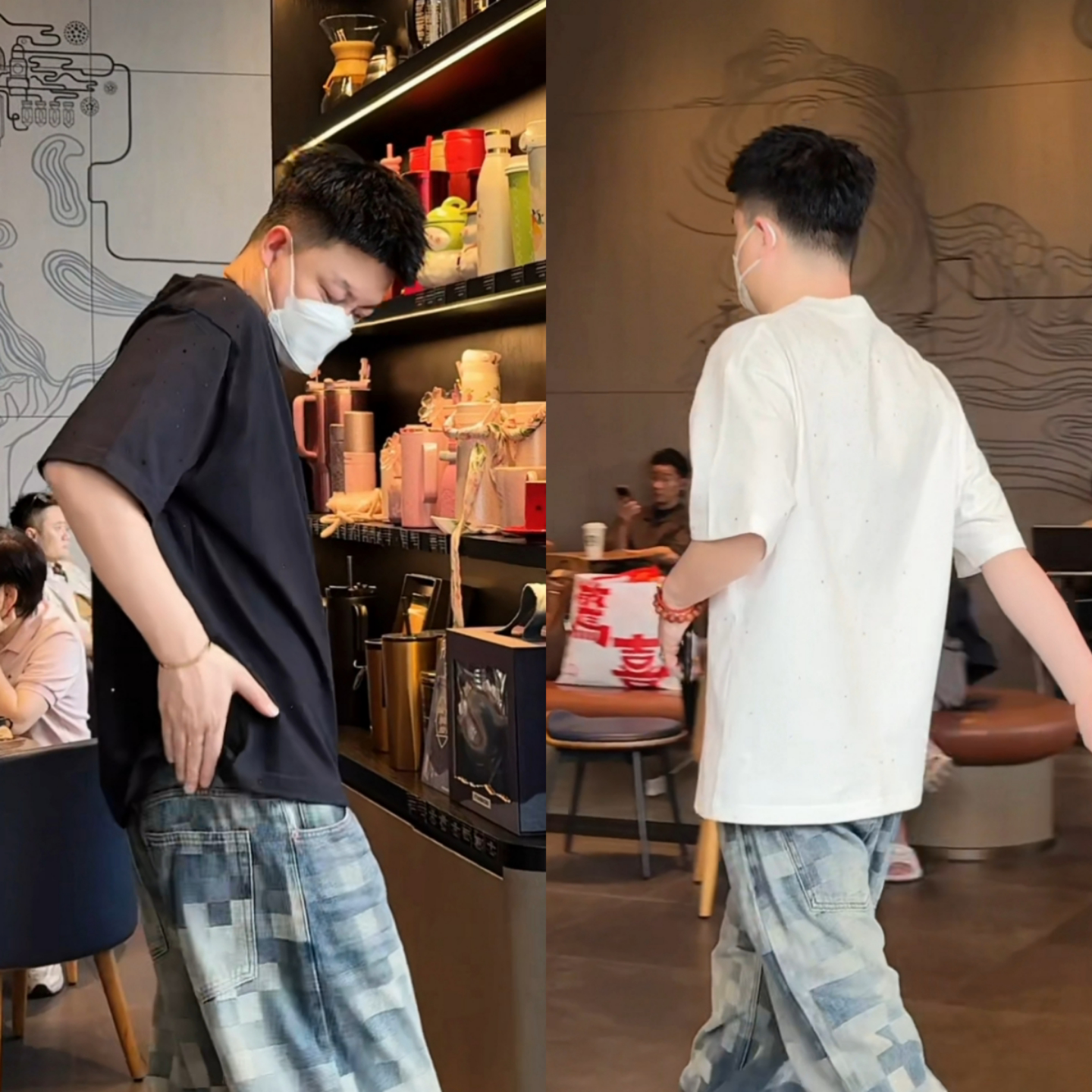 春季新款轻奢极简风男士短袖T恤圆领纯色烫钻简约个性百搭上衣潮