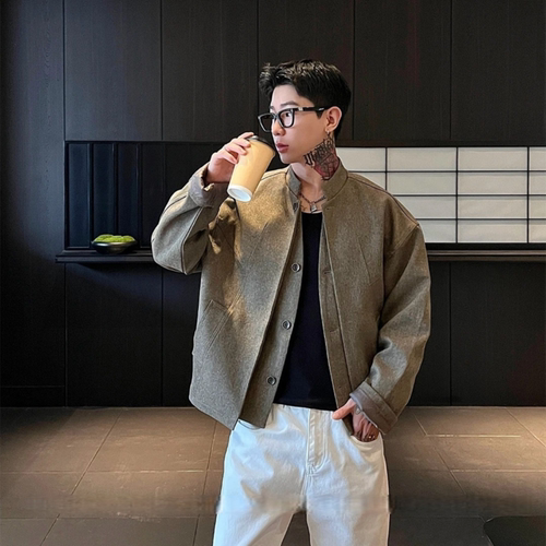 春装上新假两件拼接潮流时尚外套