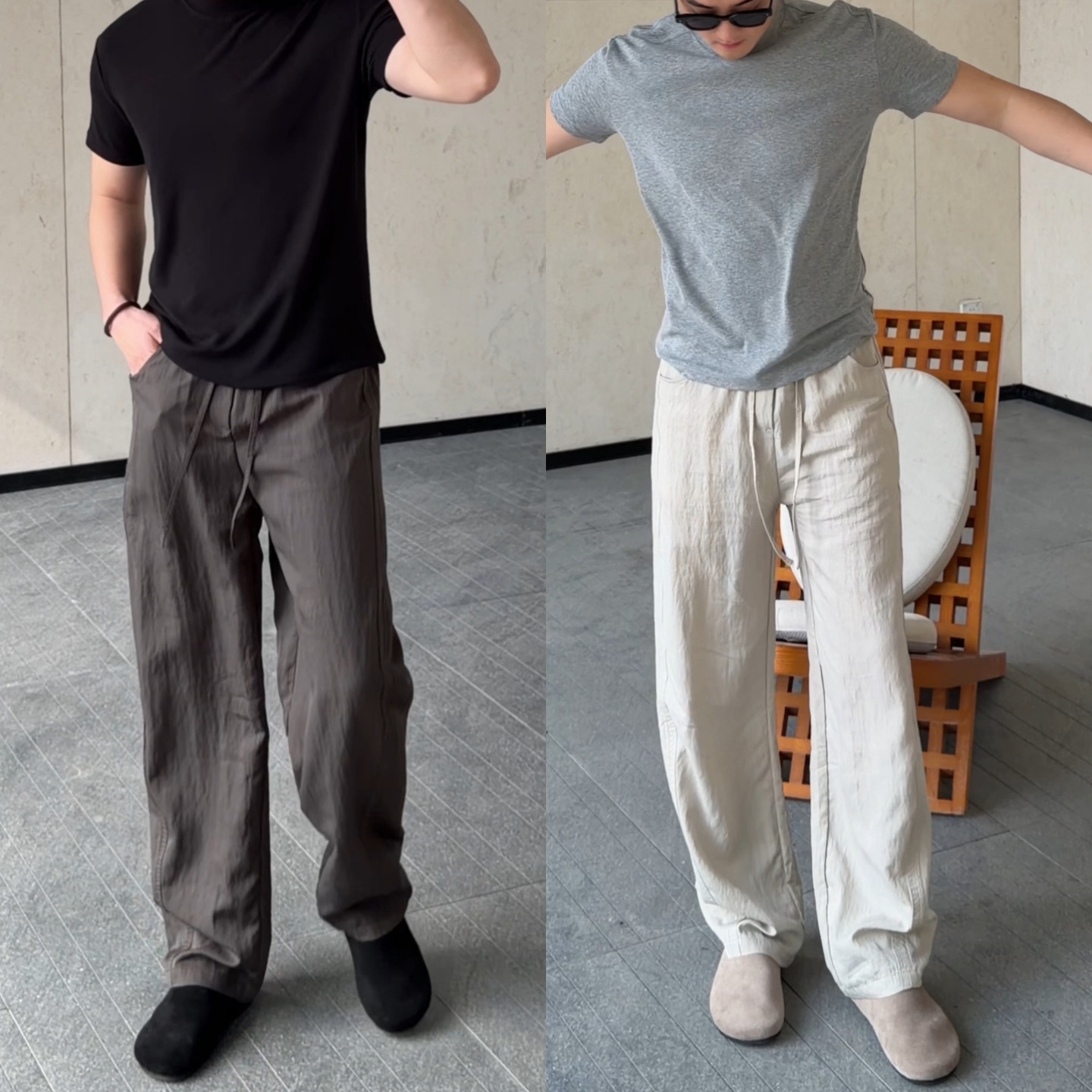 夏季上新高级感老钱风休闲裤男