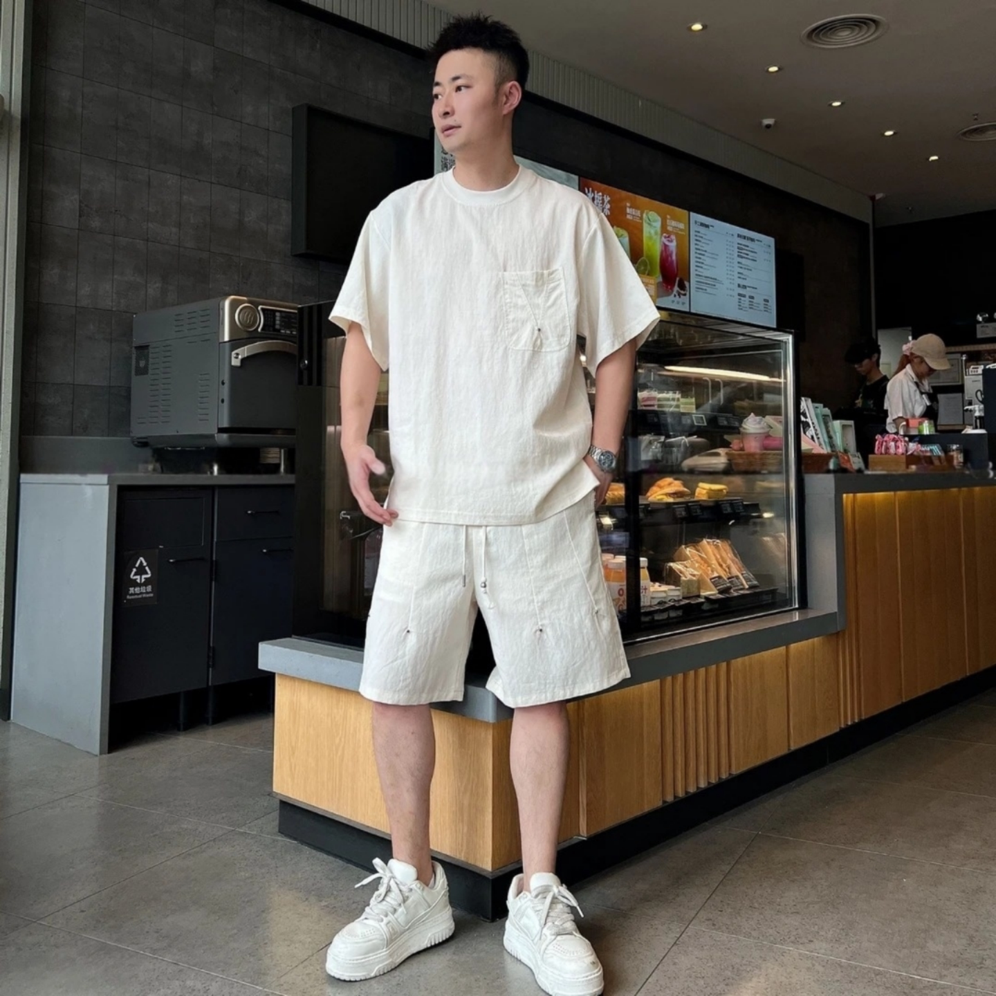 夏季男士时尚潮流松弛感休闲套装