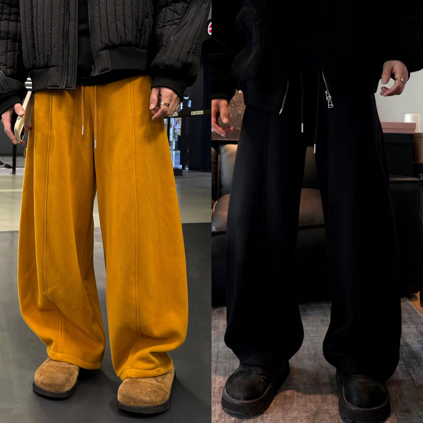 冬季设计师款百搭休闲裤卫裤男