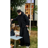 男潮流百搭重磅外套休闲长裤 小众高级感复古格子夹克套装 新品 冬季