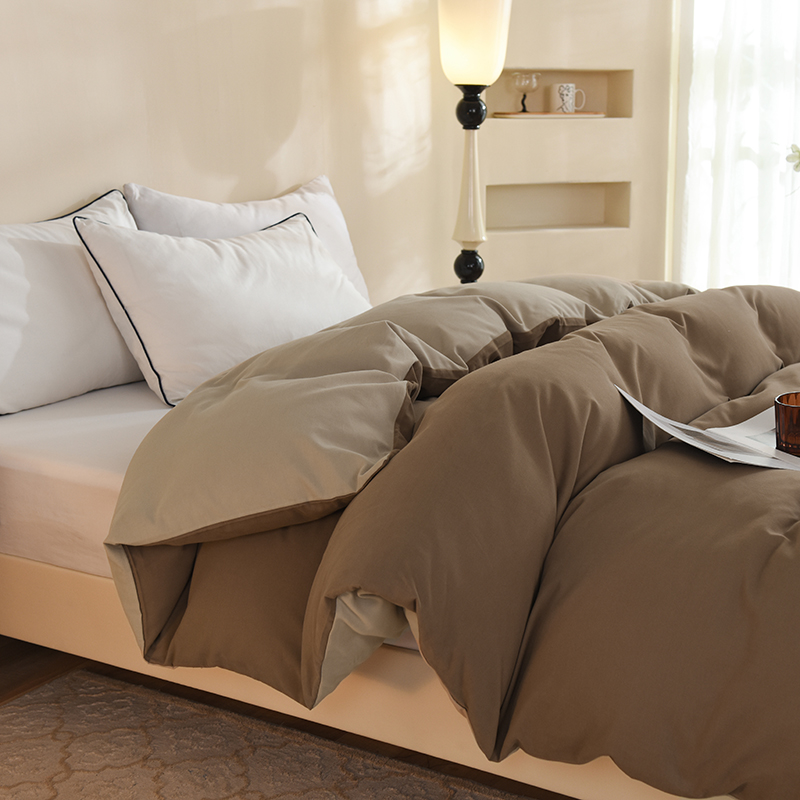 定做冬季加厚A类纯棉磨毛被套全棉被罩纯色150*215*229*230*248cm