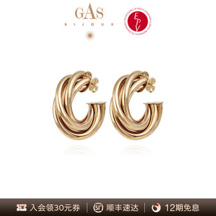 bijoux双C耳环女高级感轻奢爆款 AZLOOK gas 明星同款 法国进口