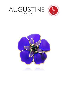 【AZLOOK】Augustine Paris古法琉璃山茶花耳环项链戒指胸针套装