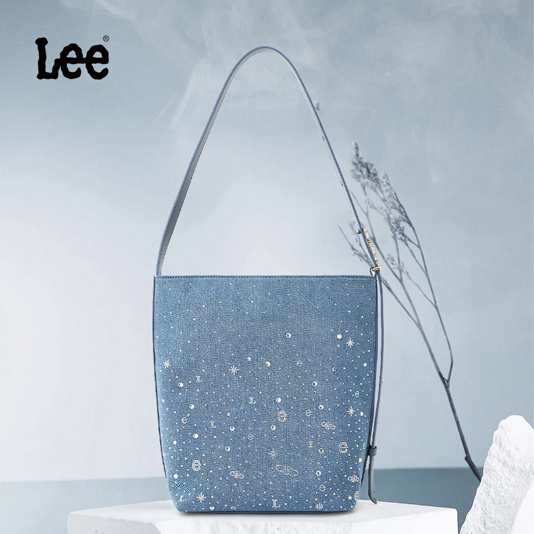 Lee繁星水桶包时尚通勤斜挎包