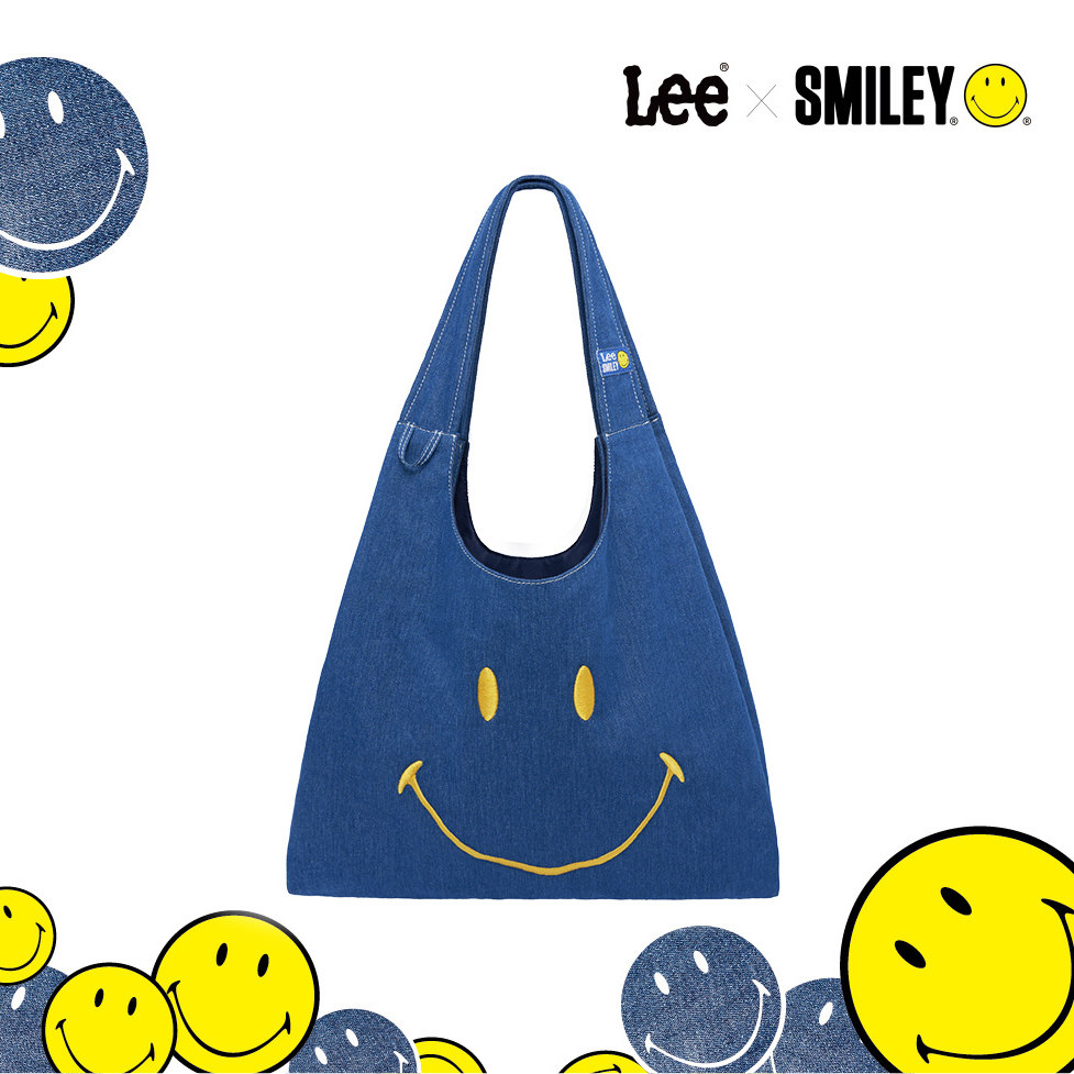 Lee官方联名笑脸托特包潮流购物包牛仔腋下包女大容量通勤单肩包,箱包皮具/热销女包/男包,托特包,淘宝优惠券,粉丝福利购,淘宝优惠卷