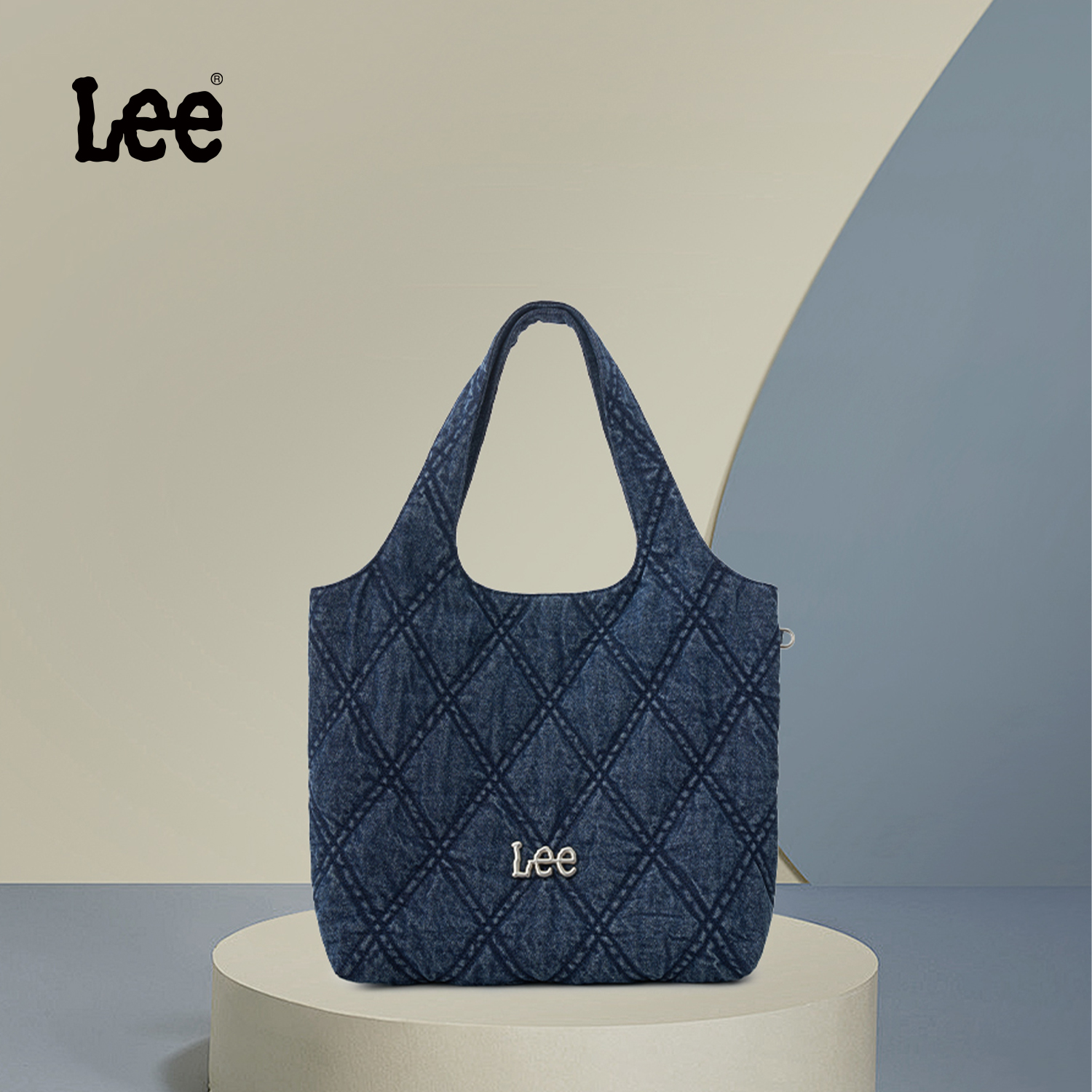 Lee官方格纹托特包女2025秋冬新款复古单肩包大容量通勤hobo包包
