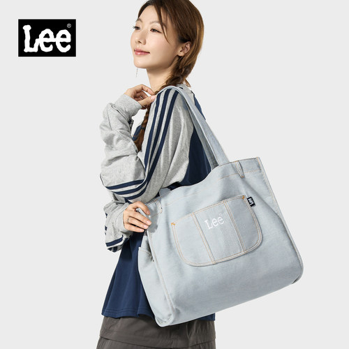 Lee牛仔通勤托特包上课手提包