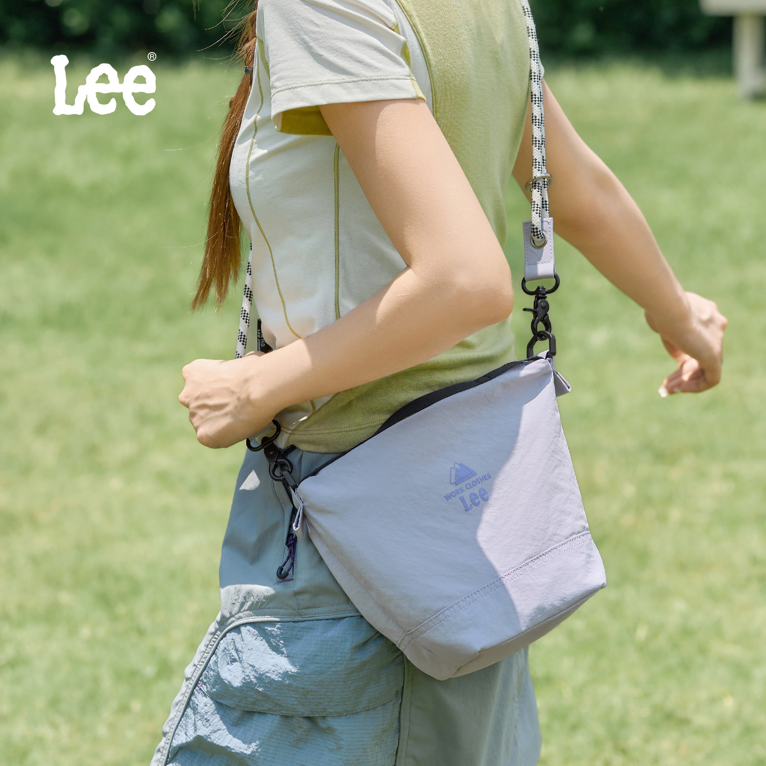 Lee豆腐包轻量化徒步旅行多用途单肩斜挎包手机登山小包通勤挎包