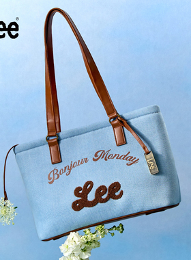Lee官方新款秋季百搭托特包女大学生潮流上课电脑包大容量单肩包