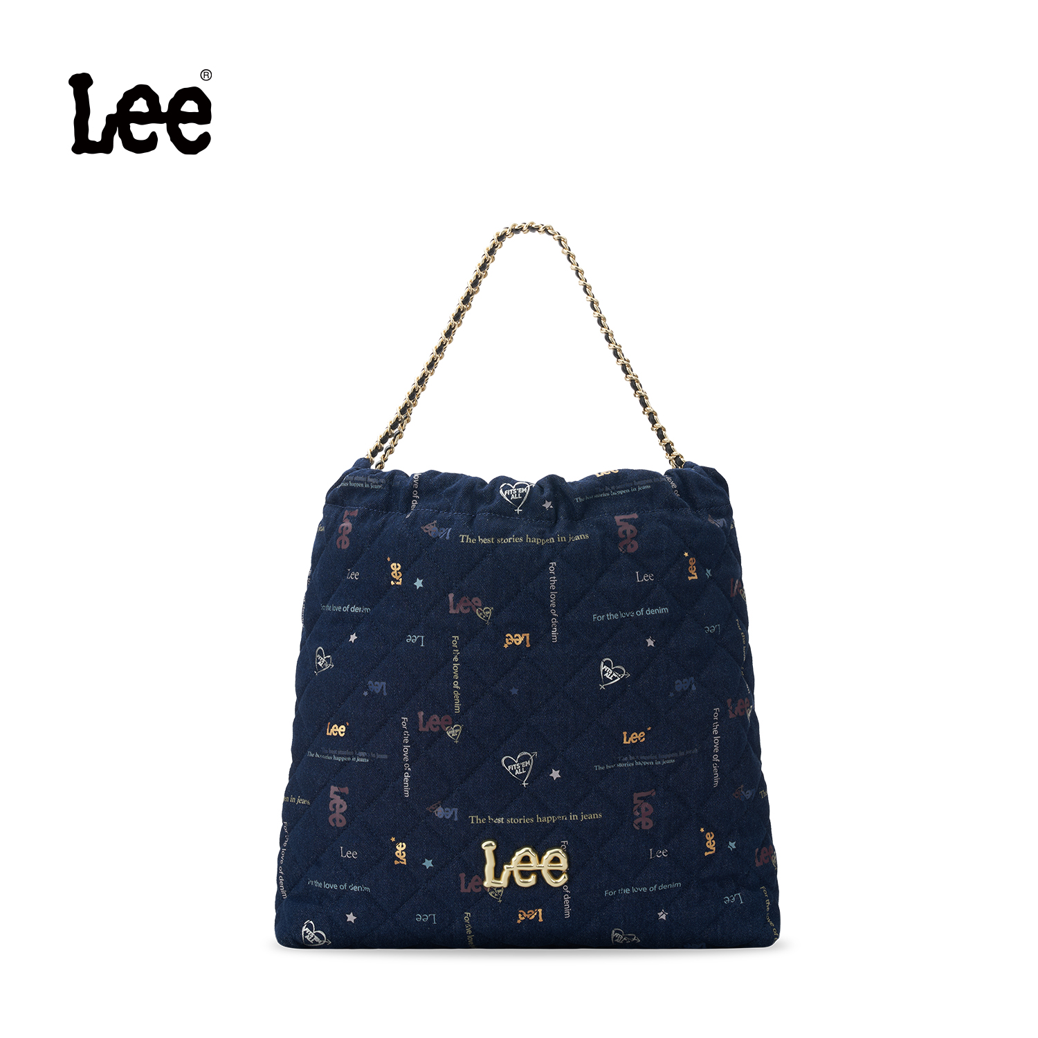 Lee2025新款绗缝链条水桶包