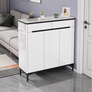 轻奢烤漆双面隔断柜鞋柜家用门口玄关柜大容量新款收纳柜阳台储物