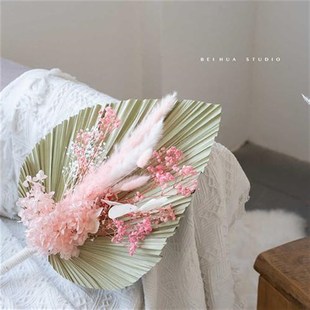 飾干花拍攝E道具婚禮家居擺件花瓶插花花 葵葉干花花藝墻面掛墻裝